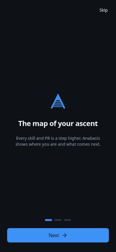 Anabasis — weighted calisthenics & skill progression mobile preview captured by PWAs.app