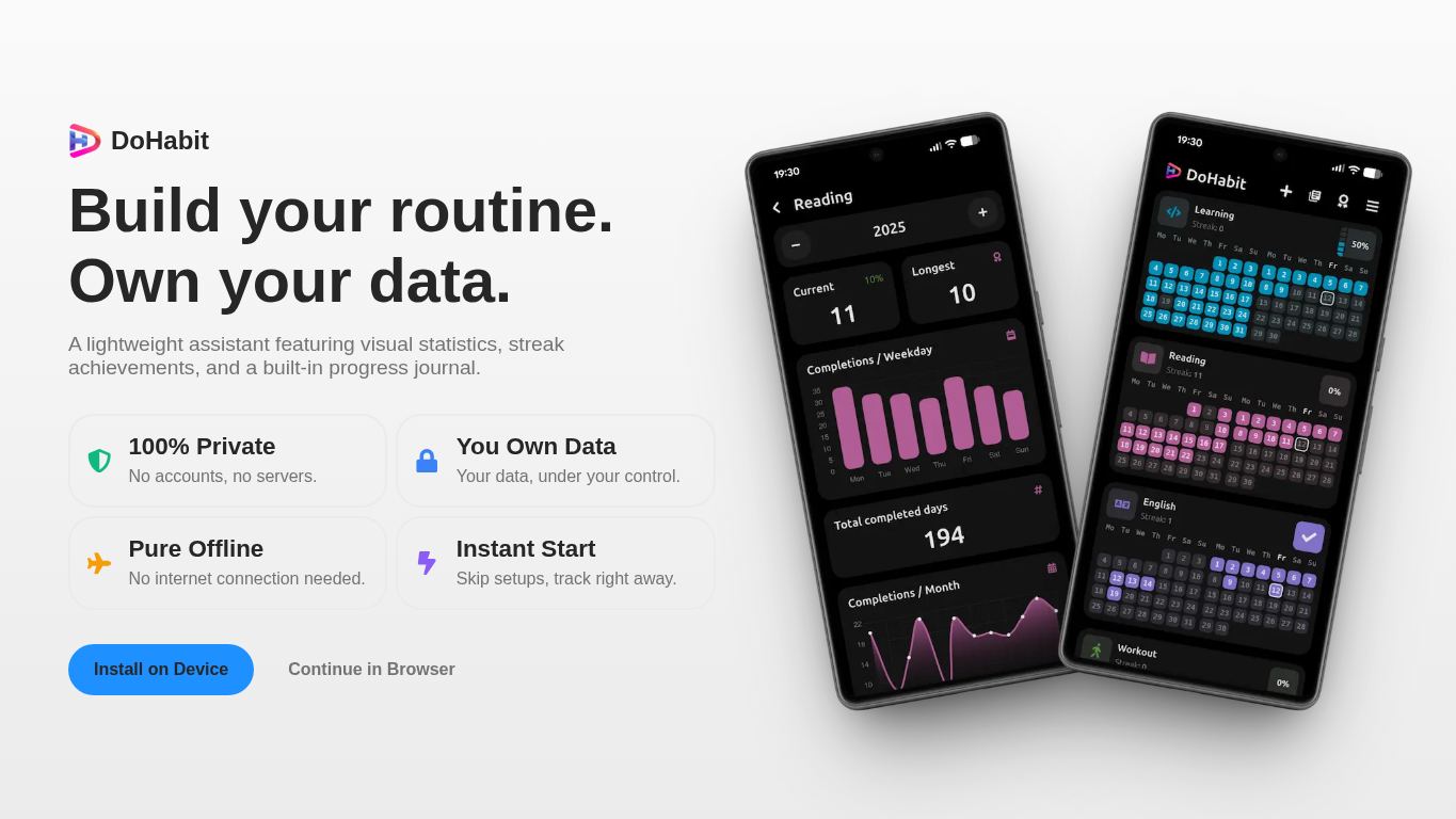 DoHabit desktop preview captured by PWAs.app