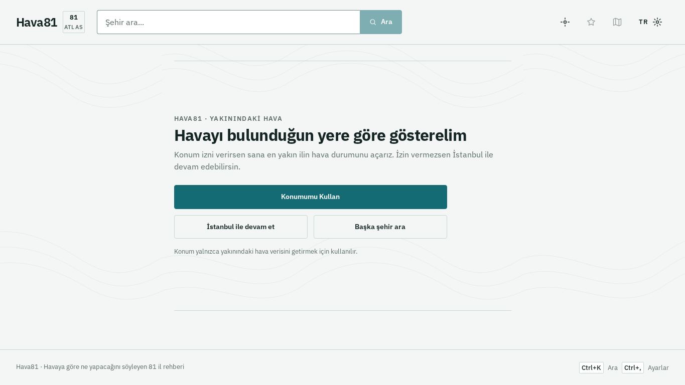 Hava81 — Havayı değil, gününü planla desktop preview captured by PWAs.app
