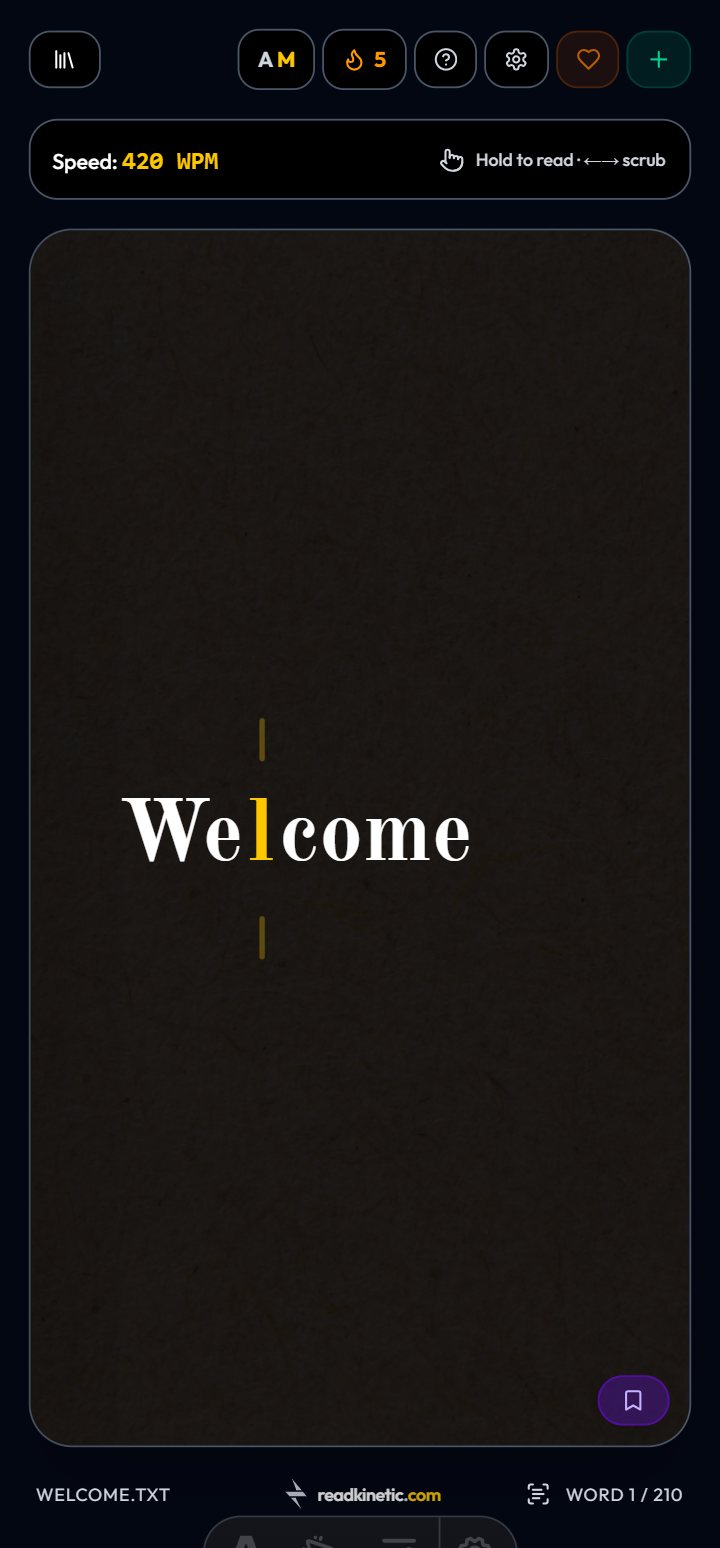 Read one word at a time with RSVP