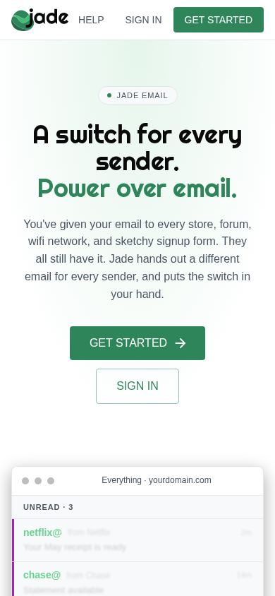 Jade mobile preview captured by PWAs.app