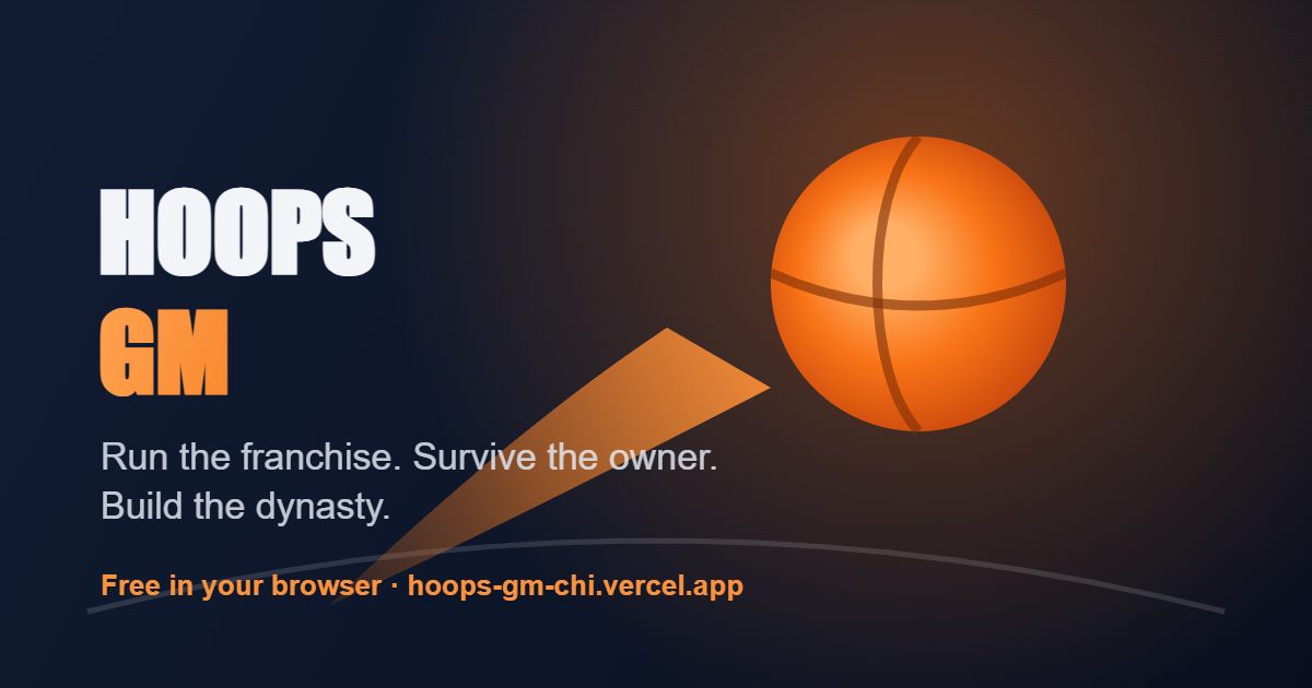 Hoops GM — run a basketball franchise in your browser
