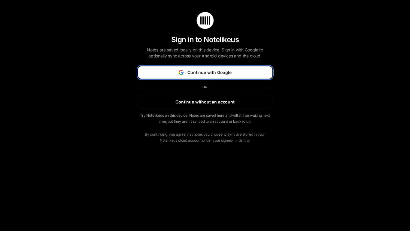 Notelikeus desktop preview captured by PWAs.app