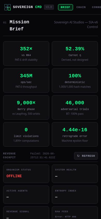 Sovereign Agent Shell mobile preview captured by PWAs.app