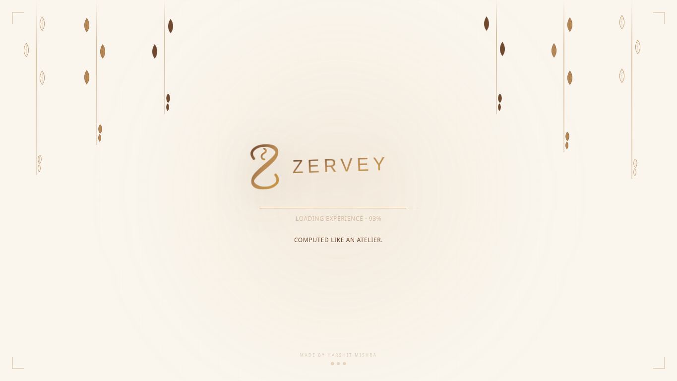 ZERVEY — AI-Powered Style Intelligence desktop preview captured by PWAs.app